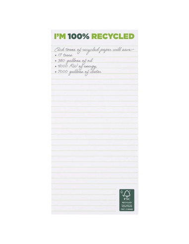 Libreta 1/3 A4 de papel reciclado Personalizado...