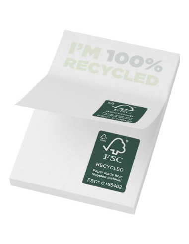 Bloc de notas adhesivas de papel reciclado de 50 x 75 mm Personalizado 621285