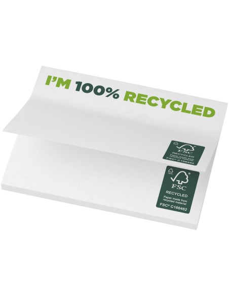 Bloc de notas adhesivas de papel reciclado de 100 x 75 mm Personalizado 621287