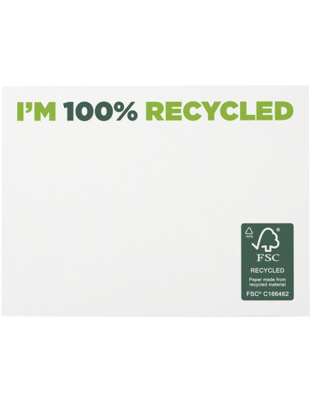 Bloc de notas adhesivas de papel reciclado de 100 x 75 mm Personalizado 621287