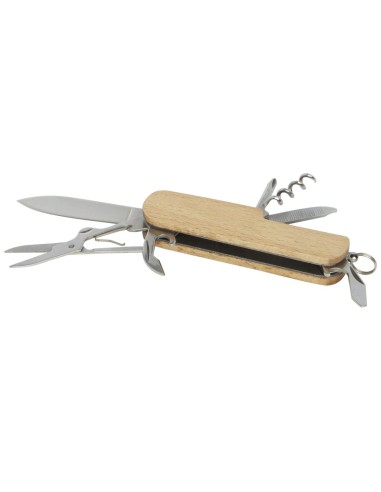 Navaja de bolsillo de 7 funciones y con mango de madera Personalizada 6104510