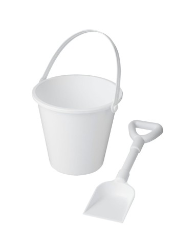 Cubo y pala de playa de plástico reciclado Personalizado 6210241