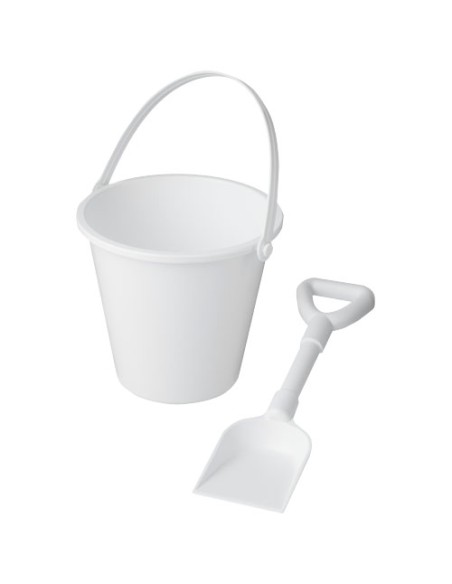 Cubo y pala de playa de plástico reciclado Personalizado 6210241