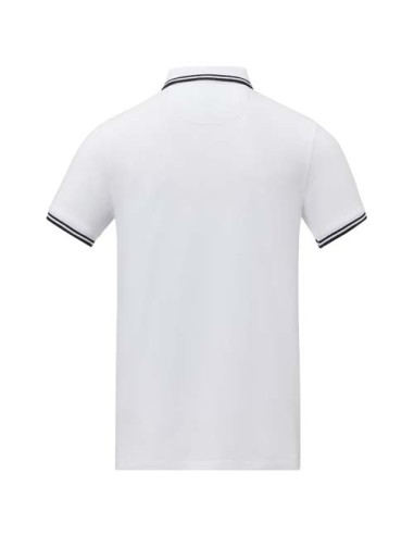 Polo de manga corta con ribete para hombre...