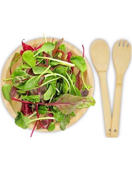 Ensaladera y cubiertos de bambú Personalizado 6113268