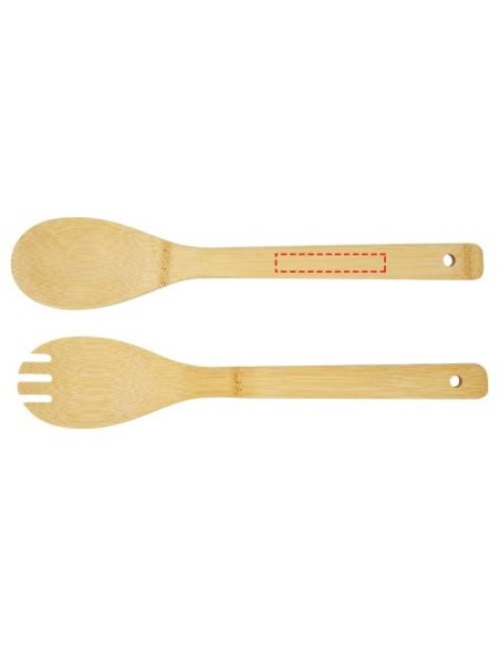 Ensaladera y cubiertos de bambú Personalizado 6113268