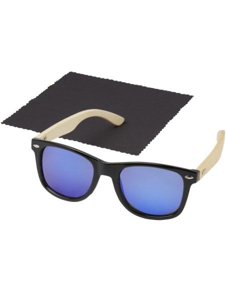 Gafas de sol polarizadas con cristal de espejo de PET reciclado/bambú en caja de regalo Personalizado 6127001