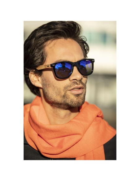 Gafas de sol polarizadas con cristal de espejo de PET reciclado/madera en caja de regalo Personalizado 6127002