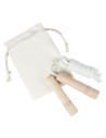 Cuerda de saltar de madera en bolsa de algodón Personalizado 6127020 - Imagen 3