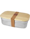 Fiambrera de acero inoxidable con tapa de bambú Personalizado 6113275 - Imagen 1