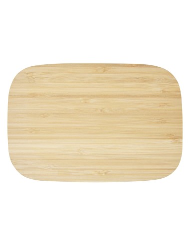 Fiambrera de acero inoxidable con tapa de bambú...