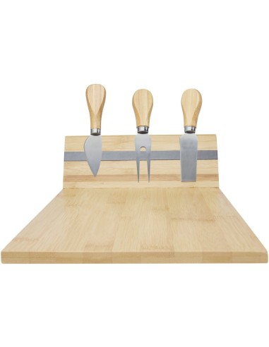 Tabla de quesos imantada con acesorios de bambú...