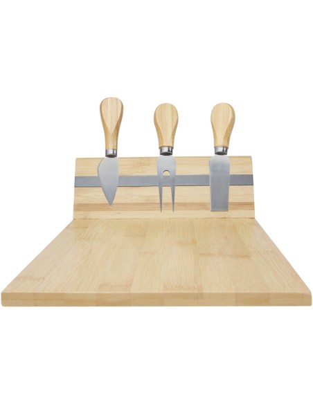 Tabla de quesos imantada con acesorios de bambú Personalizado 6113302