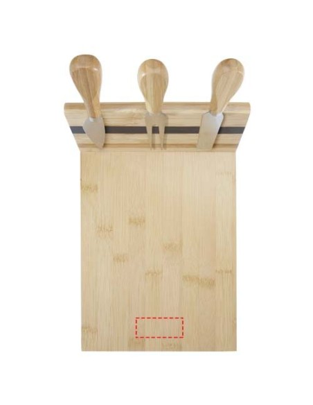 Tabla de quesos imantada con acesorios de bambú Personalizado 6113302