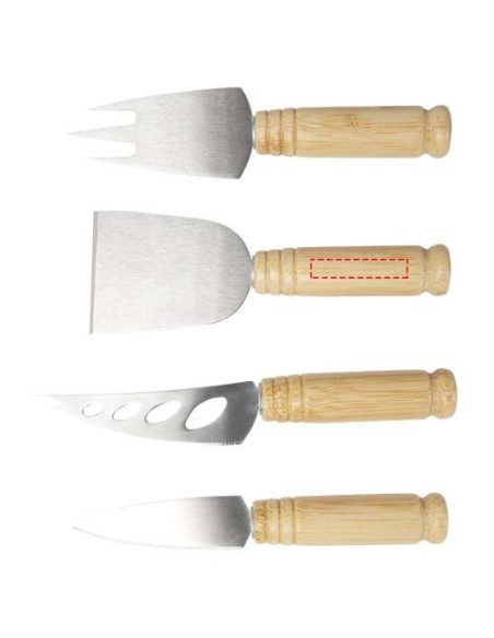 Set de 4 piezas para queso de bambú Personalizado 6113303