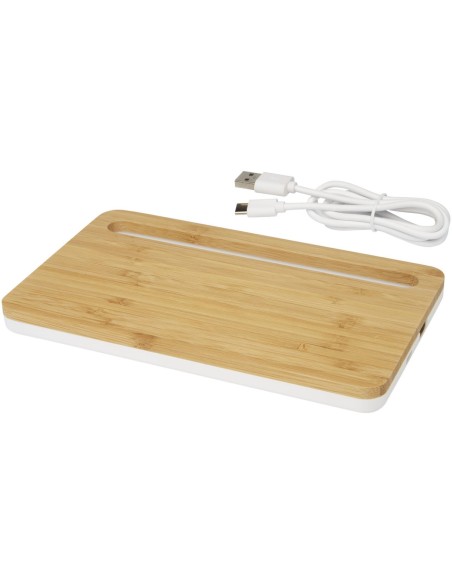 Cargador inalámbrico de bambú de 10 W Personalizado 6124252