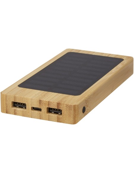Batería externa solar de bambú de 8000 mAh Personalizado 6124257
