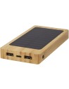 Batería externa solar de bambú de 8000 mAh Personalizado 6124257 - Imagen 1