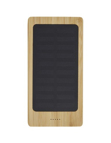 Batería externa solar de bambú de 8000 mAh...