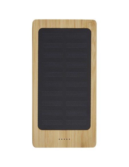 Batería externa solar de bambú de 8000 mAh Personalizado 6124257