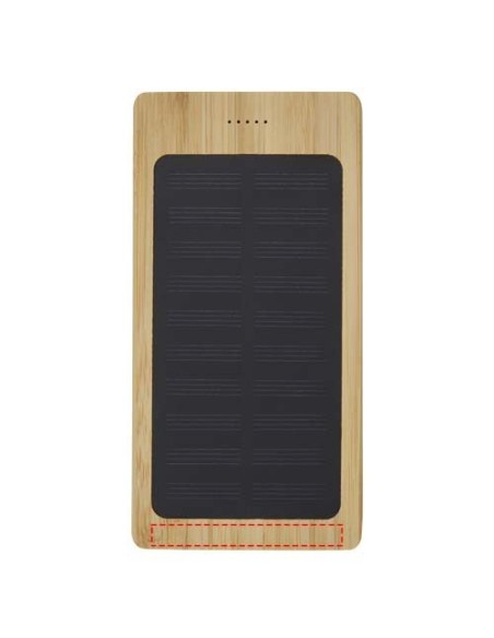 Batería externa solar de bambú de 8000 mAh Personalizado 6124257