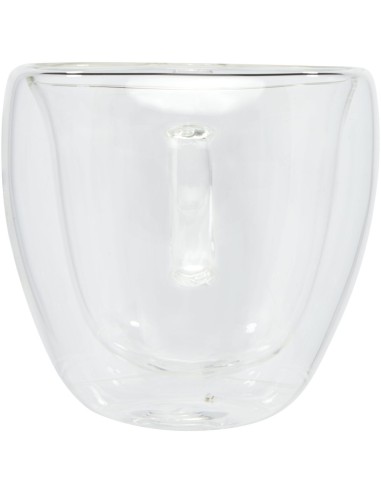 Dos tazas de vidrio de doble pared de 100 ml...