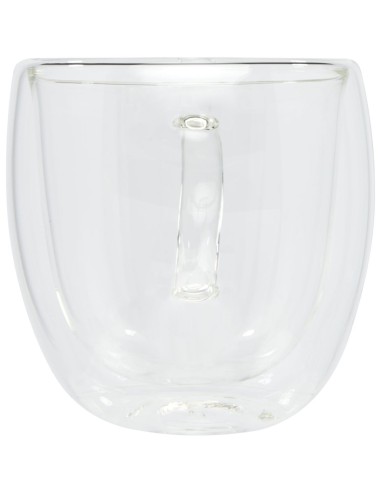 Dos tazas de vidrio de doble pared de 250 ml...