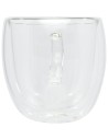 Dos tazas de vidrio de doble pared de 250 ml con posavasos de bambú Personalizado 6113315 - Imagen 2