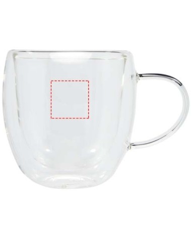 Dos tazas de vidrio de doble pared de 250 ml...