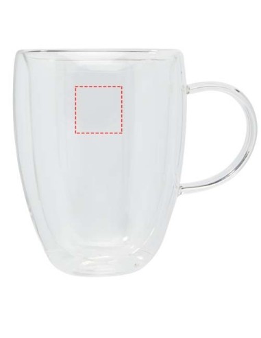 Dos tazas de vidrio de doble pared de 350 ml...