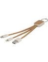Cable de carga 3 en 1 de paja de trigo y corcho Personalizado 6124294 - Imagen 1