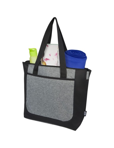 Bolsa Tote reciclada GRS en dos tonos con cremallera de 15 L Personalizado 6120657