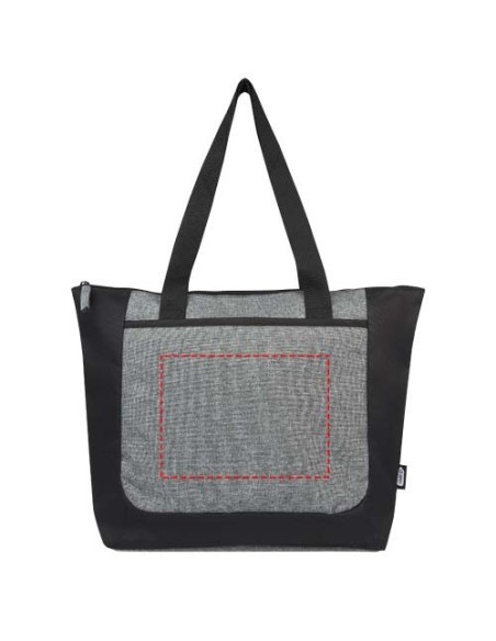 Bolsa Tote reciclada GRS en dos tonos con cremallera de 15 L Personalizado 6120657