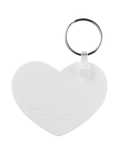 Llavero reciclado con forma de corazón...