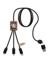 Cable de carga de 40 W 5 en 1 de PET reciclado con logo retroiluminado y estuche cuadrado de madera Personalizada 62PX072 - Imagen 17