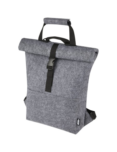 Bolsa para bicicleta enrollable de fieltro reciclado GRS de 13 L Personalizado 6120663