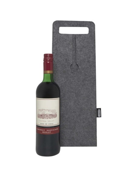 Bolsa de vino de fieltro reciclado GRS de 75 cl Personalizado 6120665