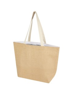Bolsa Tote isotérmica de yute de 300 g/m² de 12 L...