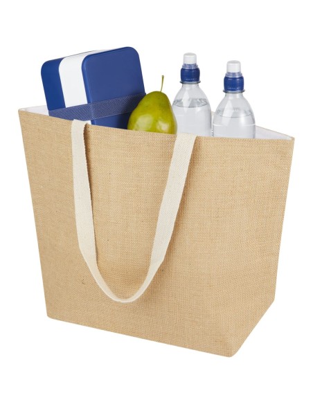 Bolsa Tote isotérmica de yute de 300 g/m² de 12 L Personalizado 6120675