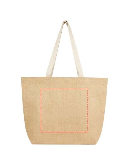 Bolsa Tote isotérmica de yute de 300 g/m² de 12 L Personalizado 6120675