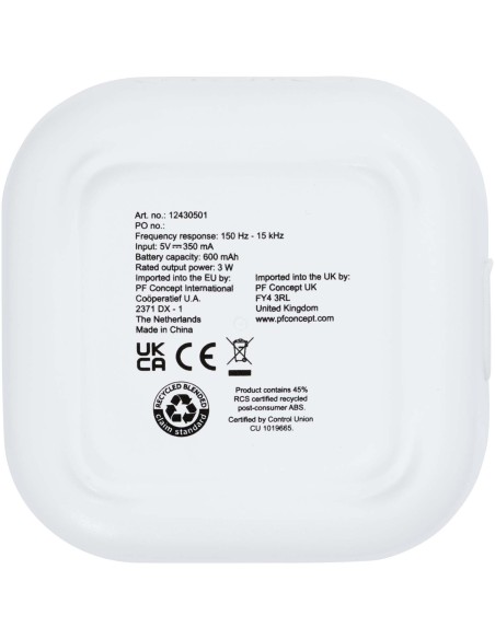 Minialtavoz Bluetooth® de plástico reciclado 2.0 de 3 W con certificación RCS Personalizado 6124305