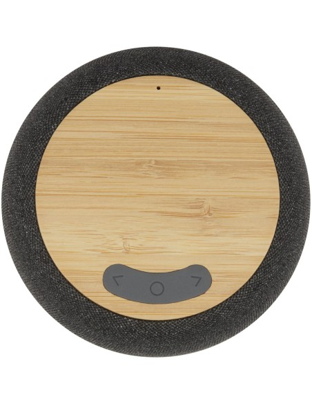 Altavoz de bambú/RPET Bluetooth® y base de carga inalámbrica Personalizada 6124318