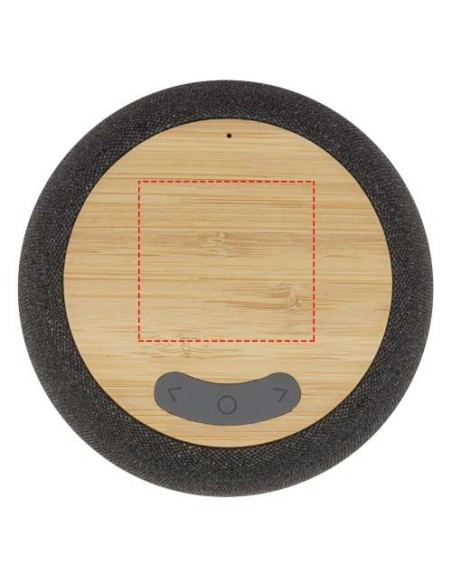 Altavoz de bambú/RPET Bluetooth® y base de carga inalámbrica Personalizada 6124318
