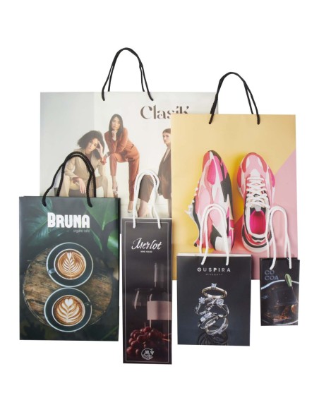 Kit de muestras de bolsas de papel integra hechas a mano Personalizado 661PW004