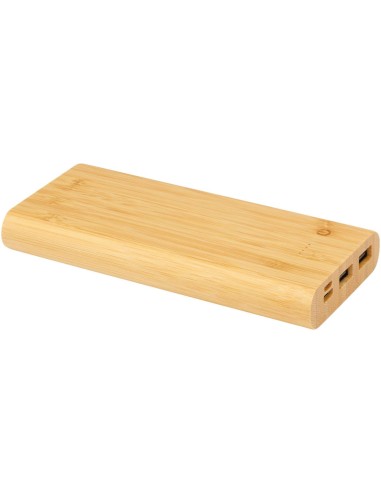 Batería externa de 10,000 mAh de bambú...
