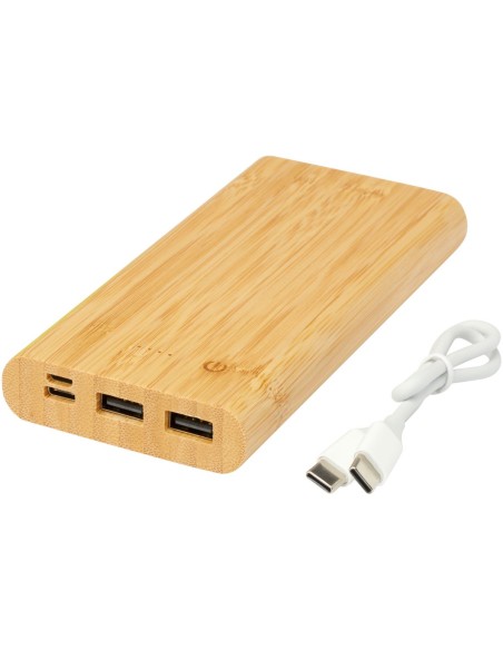 Batería externa de 10,000 mAh de bambú Personalizado 6124323