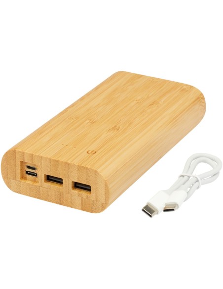 Batería externa de 20,000 mAh de bambú Personalizado 6124324