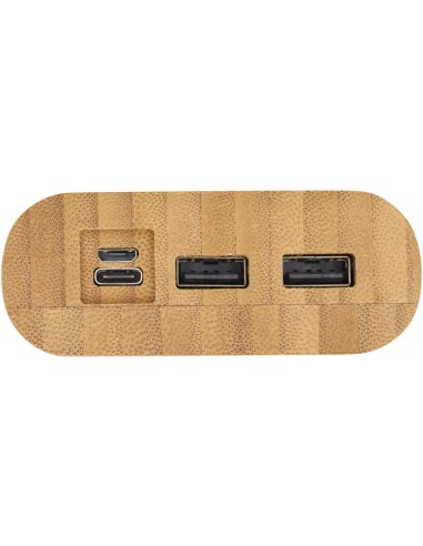 Batería externa de 20,000 mAh de bambú...