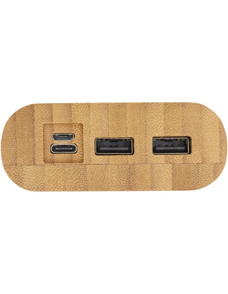 Batería externa de 20,000 mAh de bambú Personalizado 6124324