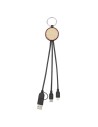 Cable de carga 6 en 1 de plástico reciclado/bambú con llavero Personalizado 6124325 - Imagen 6